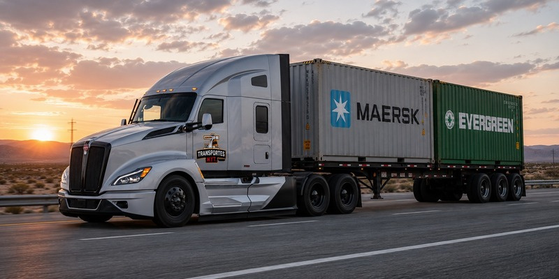 Unidad Transportes MYT con contenedor
