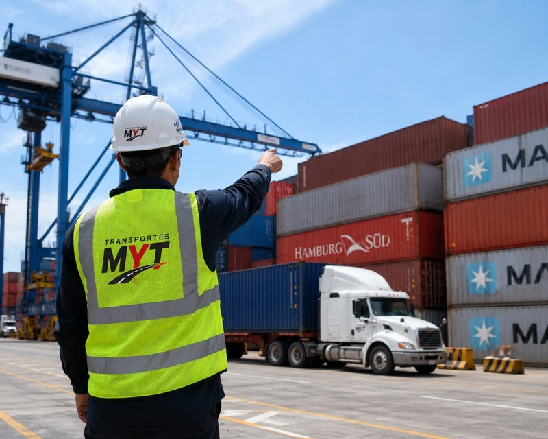 Operación Transportes MYT en Puerto de Manzanillo